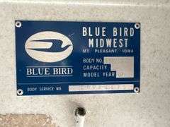 2001 Blue Bird School Bus, T444E C210 Diesel Engine- MSO and BILL OF SALE