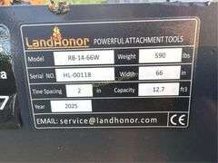 LandHonor RB-14-66W Skid Steer Rock Bucket Attachm