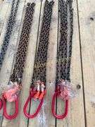Chain Sling Assemblies, 4 Sets (4) double leg chain slings, 7' leg, 5/16" chain, 2-ton working load limit hooks, 3.15-ton wor