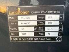 LandHonor RP-12-72W Skid Steer Rock Bucket, 72" W