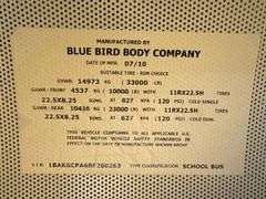 2011 Blue Bird Vision School Bus, Diesel, 72 Passenger-NON RUNNING- MSO and BILL OF SALE