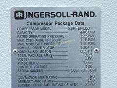 Ingersoll Rand SSR-EP100 Industrial Air Compressor 460V, 446 CFM