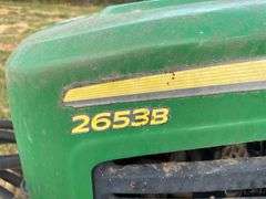 John Deere 2653B Riding Lawn Mower, Diesel Engine, 72" Cutting width. Condition unknown