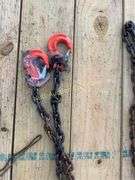 Chain Sling Assemblies, 4 Sets (4) double leg chain slings, 7' leg, 5/16" chain, 2-ton working load limit hooks, 3.15-ton wor