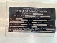 2001 Blue Bird School Bus, International T444E C210 Diesel Engine- MSO and BILL OF SALE