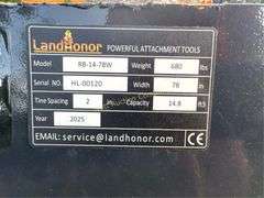 LandHonor RB-14-78W Skid Steer Rock Bucket, 78" W
