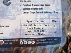 LandHonor LHR-RC5400 Ratchet Binders & G70 Chains, LandHonor LHR-RC5400 Ratchet Binders &amp; G70 Chains, Carbon Steel Materi