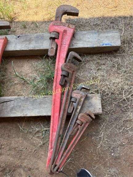 RIDGID Heavy Duty Pipe Wrenches, 60", 36", 24" and 18"