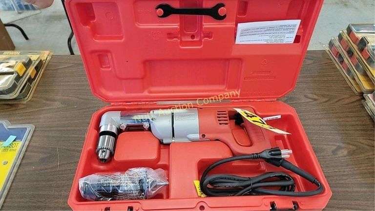 Milwaukee 3107-6 Right Angle Drill, 1/2" Chuck, Corded Electric in case