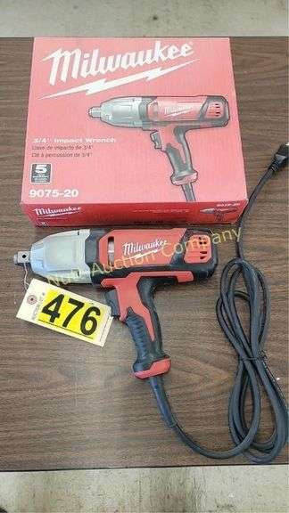 Milwaukee 9075-20 3/4" Corded Impact Wrench, 7.0 Amp, 1750 RPM