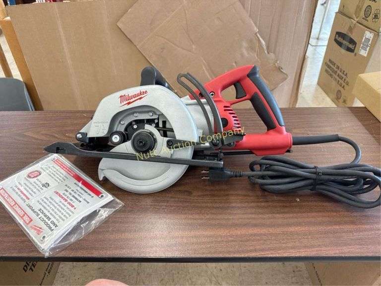 Milwaukee 6477-20 Worm Drive Circular Saw, 7 1/4" Blade, 15A, 4400 RPM