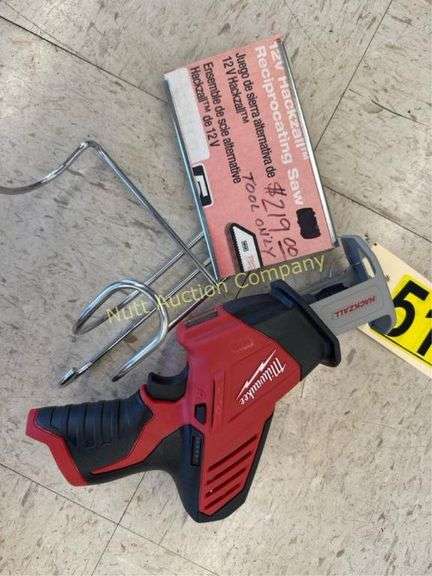 Milwaukee 2420-20 Hackzall Reciprocating Saw, 12V Cordless, Serial: B56FDF1290G672