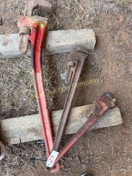 RIDGID Heavy Duty Pipe Wrenches, 60", 36" and 24"