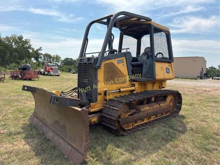 John Deere 550J LT Crawler Dozer with Hydraulic 6 Way Blade, Sr# T0550JX126156, 6047.9 Hours Showing