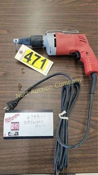 Milwaukee 6755-1 Drywall Screw Gun, 4000 RPM, 5.0 Amps, 120V