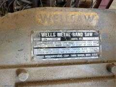 Wells 8M Metal Band Saw, Serial #17854, Heavy-Duty Stand