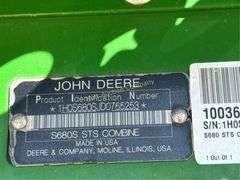 John Deere S680 Combine Harvester, 473 hp, ProDriv