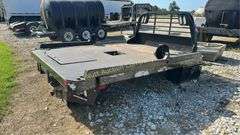 CM Truck Beds RD Model Flatbed, equipped with hydraulic bale lift. Steel, 9'4" x 94"