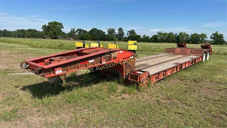 2 Axle Rgn 1985 Eager Beaver RGN Tandem Axle Trailer model 40 GFG with Honda Pony ...