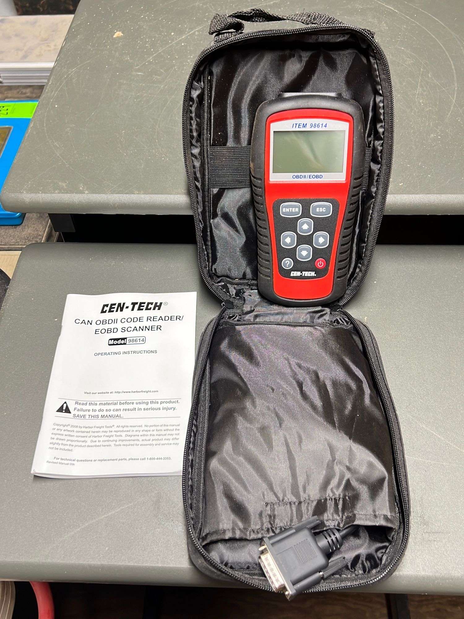 Cen Tech 98614 Can OBDII Code Reader/ EOBD Scanner - NW
