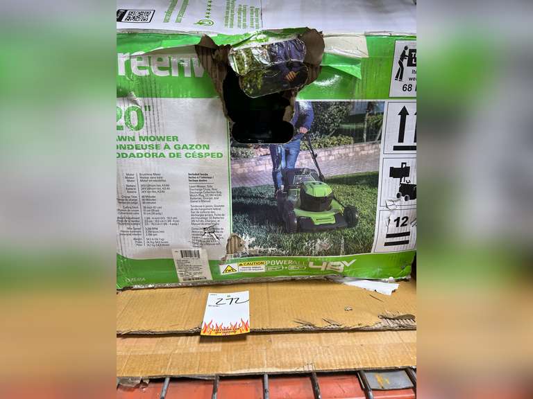 GreenWorks Pro 20in 48 Volt Lawn Mower NW Asset Services