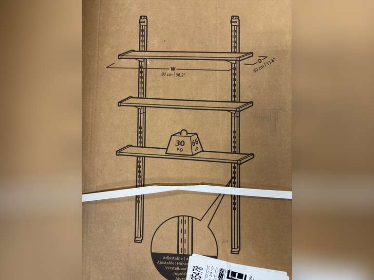Keter Adjustable Shelving Kit 100 38”x11” *NIB