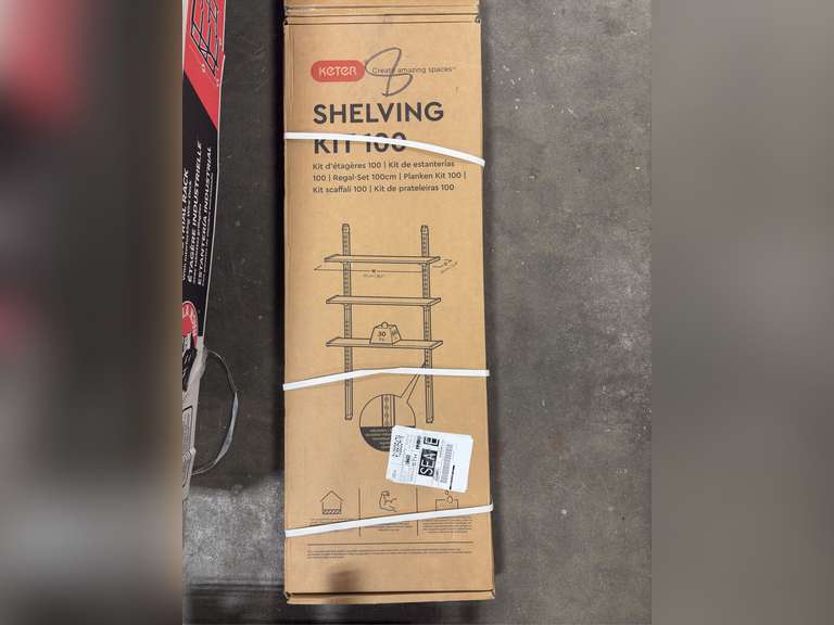 Keter Adjustable Shelving Kit 100 38”x11” *NIB