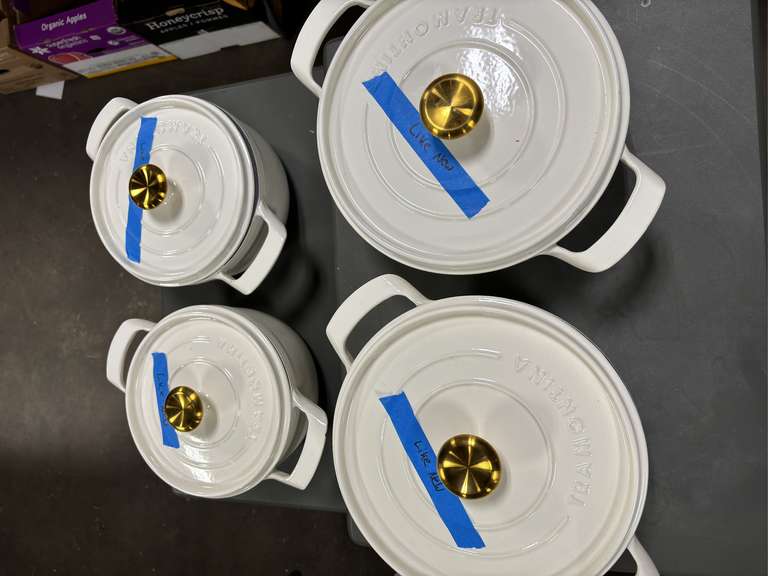 2) Tramontina Enamled Cast Iron Dutch Ovens **New/Like New/Loose**