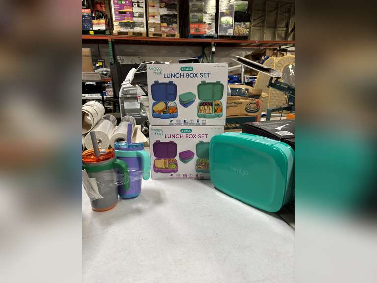 2) Bentgo Fresh 2-Packs Lunch Box Set with 2 Child’s Water Bottles from REDUCE **NIB/New/Like New/Loose**