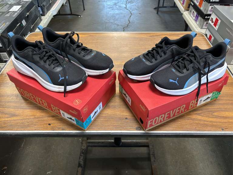 (2) Pair Men’s Puma Sneakers -Black/Blue Size 9.5 & 12-