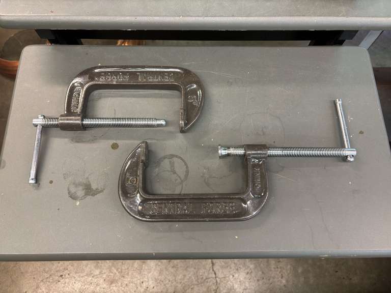 (5) Assorted C-Clamps