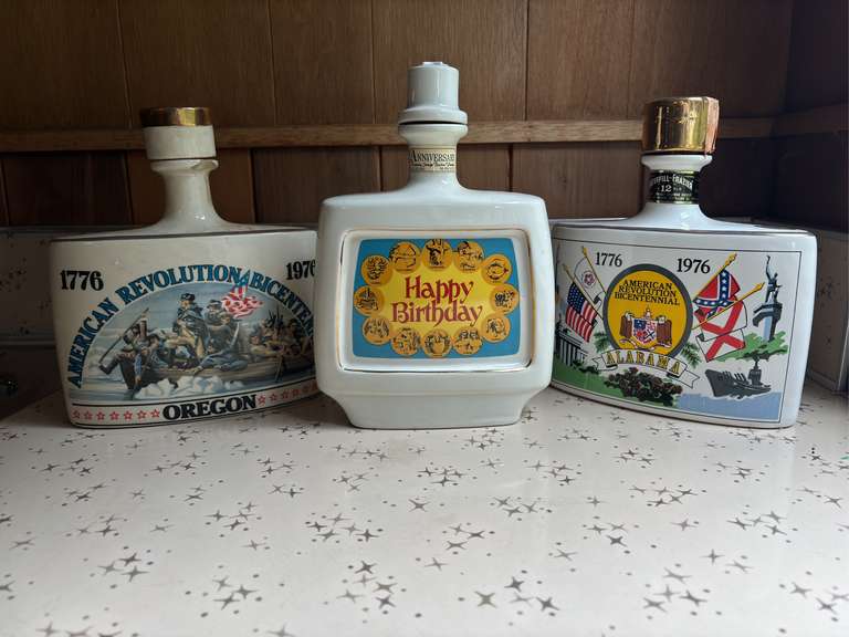 (3) Assorted Antique Liquor Bottles