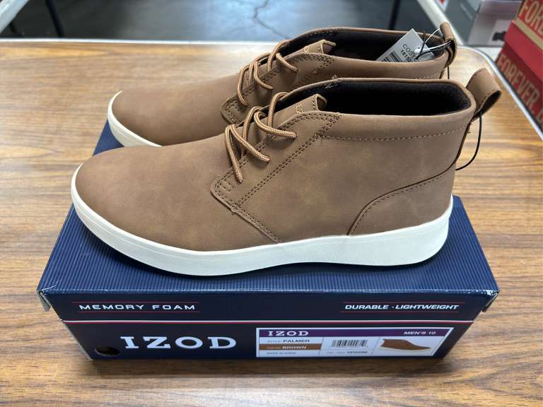 (2) Pairs Izod Men’s Palmer Shoes - Brown Size 10- *NIB