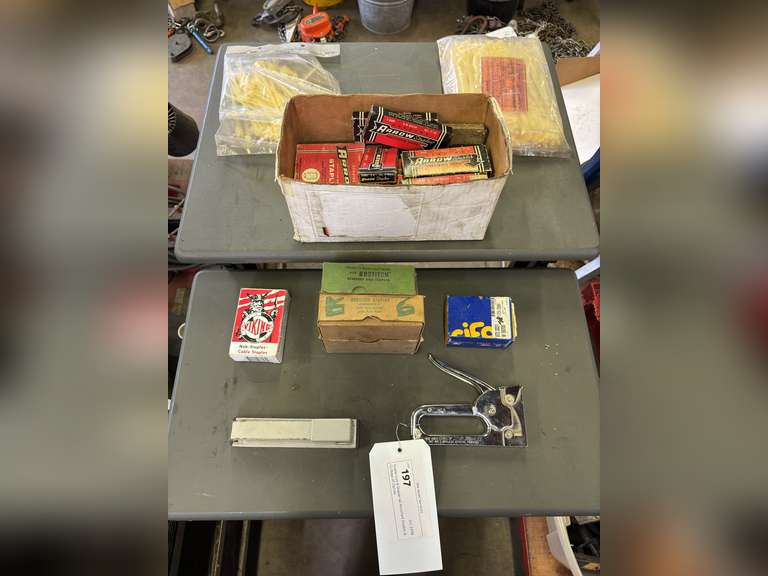 Staple Gun & Stapler w/ Assorted Staples & (2) Bags of Zipties