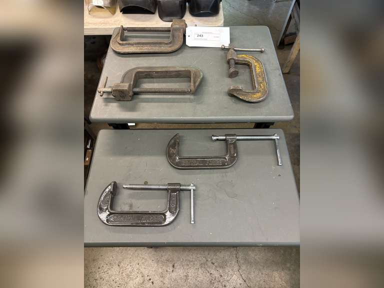 (5) Assorted C-Clamps