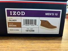 (2) Pairs Izod Men’s Palmer Shoes - Brown Size 10- *NIB