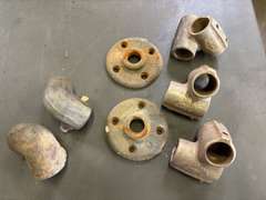 Assorted Pipe Fittings, Eye Screws, U-Bolts & Tensioners