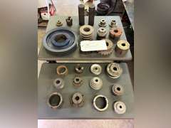 Tote of Taper Lock Bushings for Lathe, & Assorted Pulleys