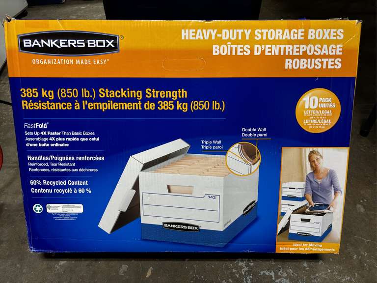 Fellowes 1800MC Paper Shredder & 10pk Heavy Duty Bankers Storage Boxes