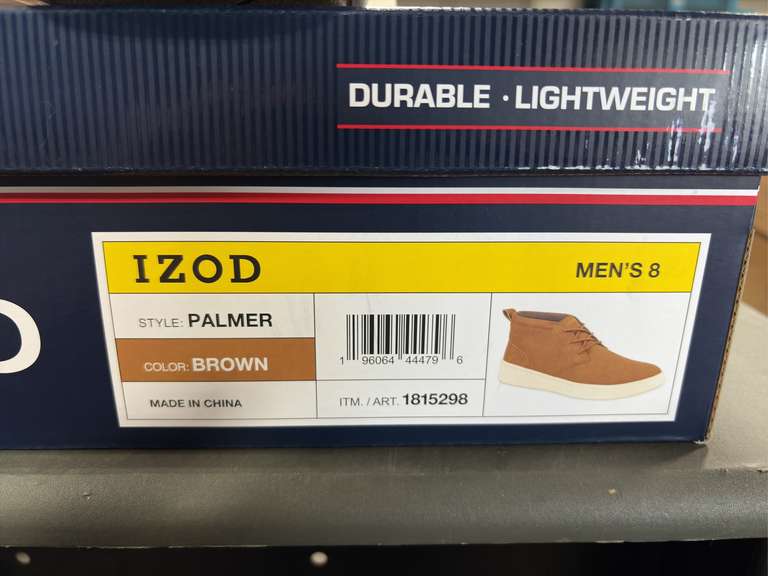 (4) Pairs IZOD Palmer Lace Up Chukka Boots -Men’s Brown Size 8-