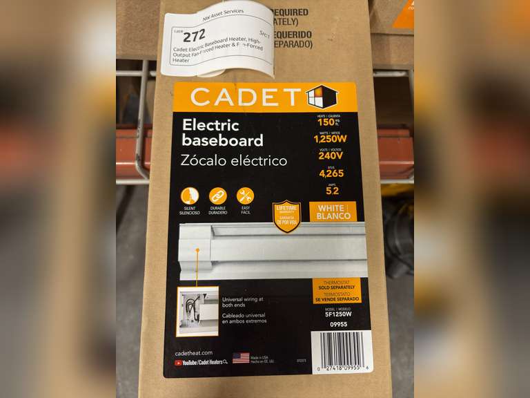Cadet Electric Baseboard Heater, High-Output Fan-Forced Heater & Fan-Forced Heater