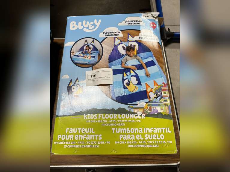 Bluey Kids Floor Lounger & Kids Pokémon Sleeping Bag