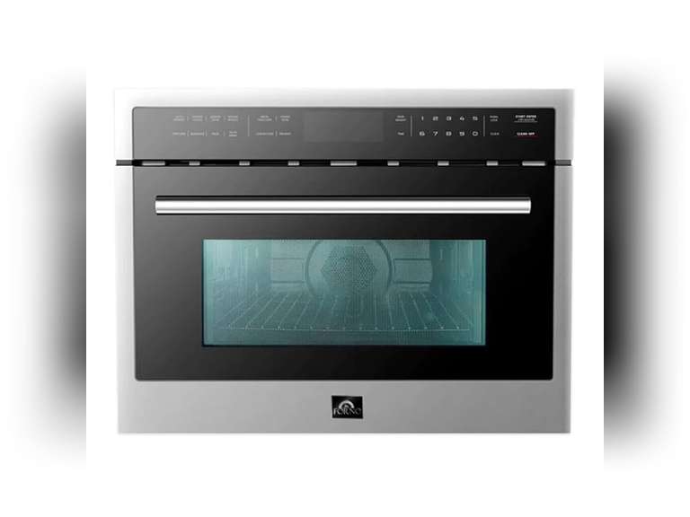 Forno 24” 1.6cu ft Electric Built-In Microwave & Convection Oven - Stainless Steel