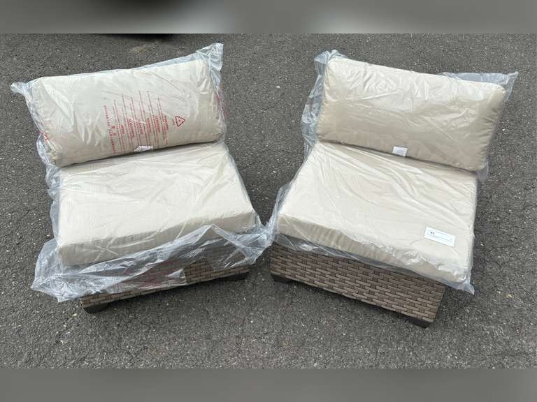 (2) TK CLASSICS SINGLE PIECE SECTIONAL OUTDOOR SOFAS