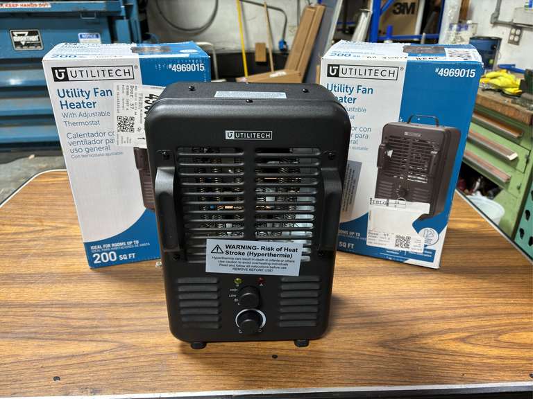 (3) Utilitech Utility Fan Heaters - Heats up to 300sq ft.