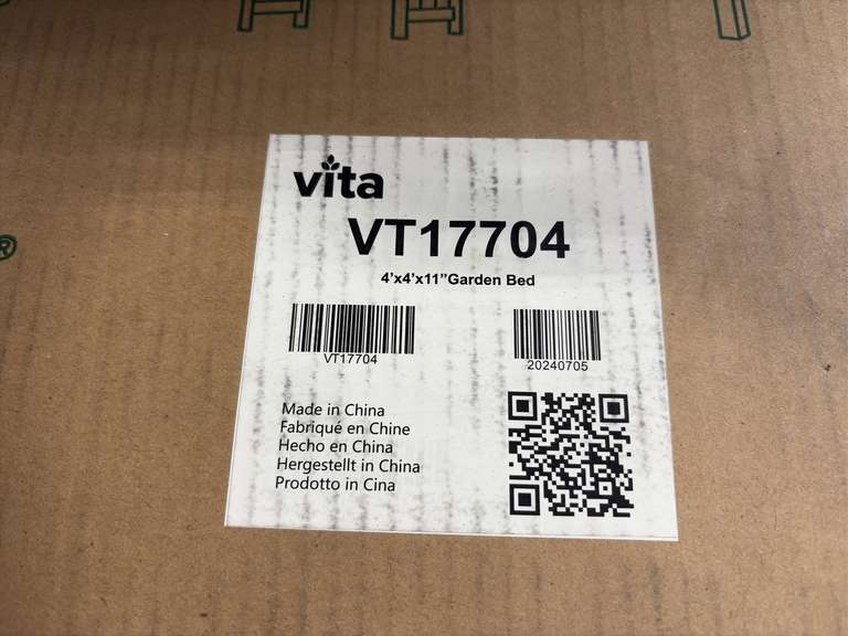 Vita 4’ x 4’ x 11” Garden Bed - VT17704 *Appears NIB