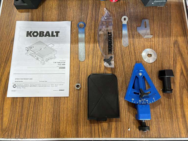 Kobalt 7-In Tabletop Sliding Tile Saw *Tested/Works
