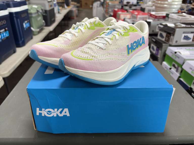 Hoka W Rincon 4s Running Shoes - Women’s Rainbow/White Size 9.5B -