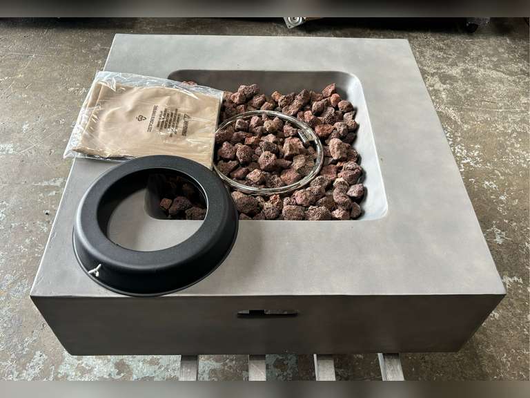 Green Patio 35” x 35” Gas Square Outdoor Firepit *NIB