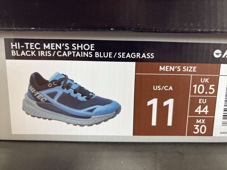 (3) Pairs Hi-Tech Trail Shoes -Men’s Black & Blue (2) Size 11 and (1) Size 10 -